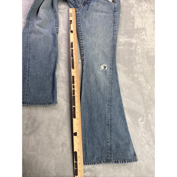 Vintage True Religion Jeans Women Sz 29 Joey flare Y2K Bootcut Flap Pocket USA - Picture 13 of 16